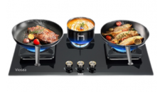 Где элегантный дизайн встречает гения в газовой плите с тремя горелками